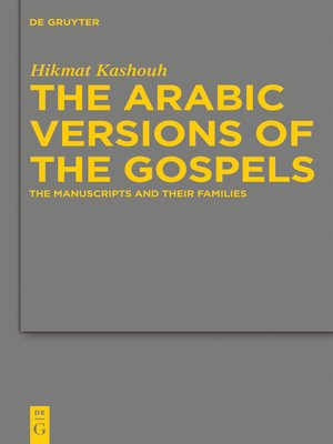 cover image of The Arabic Versions of the Gospels